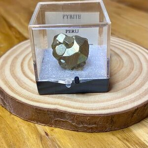 Peruvian Pyrite Specimen Encased in Protective Box